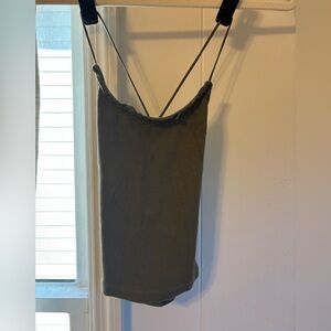 Green Spaghetti Strap Tank Top